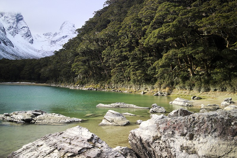 Lake Mackenzie Hut on the Routeburn Track