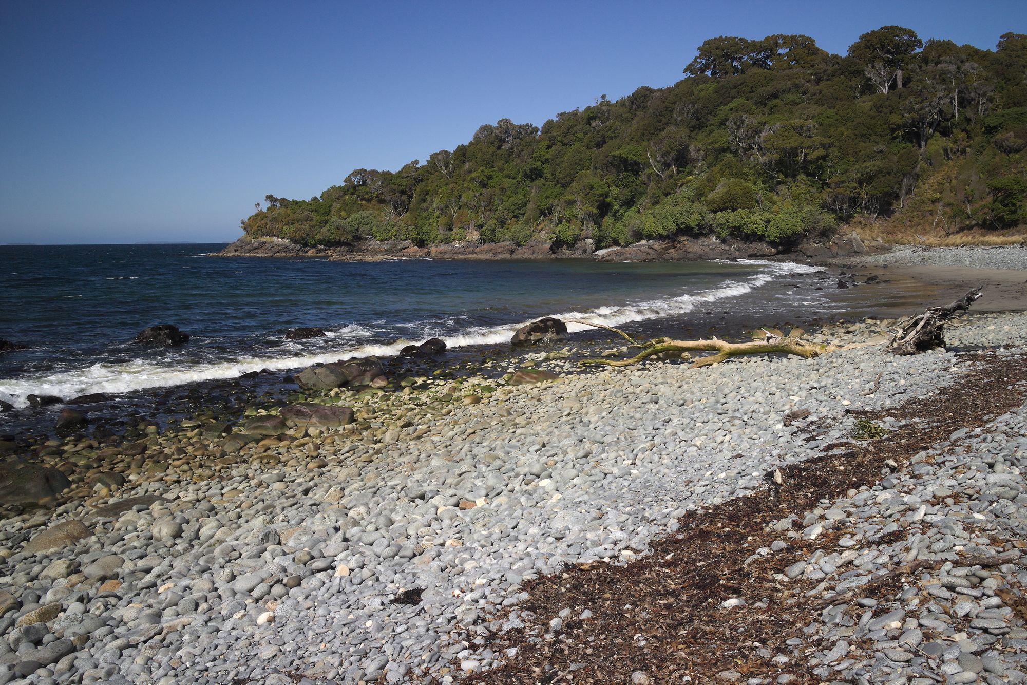 Beach in front of Christmas Village Hut